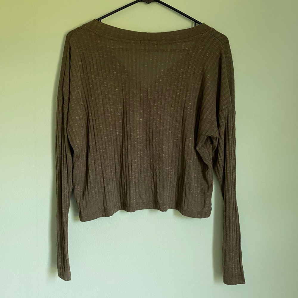 Cotton On Button Front Green Top Size Medium - Picture 4 of 6
